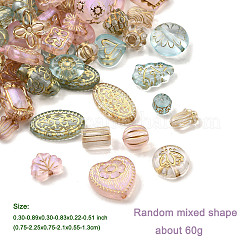 60G 3 Colors Transparent Acrylic Beads&nbsp;MACR-FP0001-15