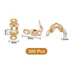 300Pcs 304 Stainless Steel Bead Tips&nbsp;STAS-UN0046-97