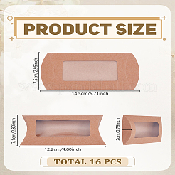 16Pcs Paper Pillow Candy Boxes with Rectangle Visible Window&nbsp;CON-LP0001-09