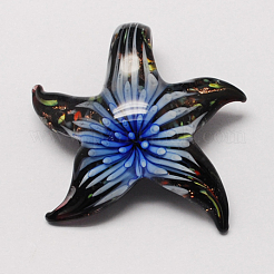 Handmade Gold Sand Lampwork Pendants&nbsp;LAMP-S076-B