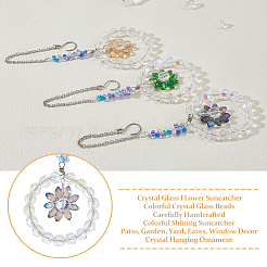 3Pcs Glass Pendant Decorations&nbsp;HJEW-FH00050