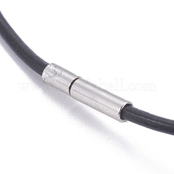 Leather Cord Necklace Making&nbsp;X-MAK-L019-03