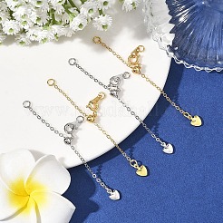 4Pcs 2 Colors Brass End Chains&nbsp;FIND-YW0010-34