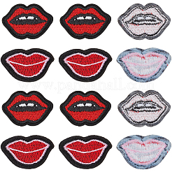 40Pcs 2 Styles Lip Polyester Computerized Embroidery Cloth Iron on/Sew on Patches&nbsp;DIY-GF0012-58