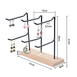 2-Tier 3-Row Wood Jewelry Display Stands&nbsp;EDIS-WH0016-008A