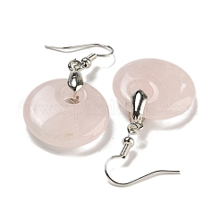 Rack Plating Brass Flat Round Dangle Earrings for Women&nbsp;EJEW-B064-01P-06