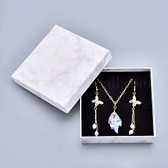 Square Kraft Cardboard Jewelry Boxes&nbsp;CBOX-L008-001