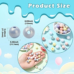 100Pcs Spray Painted Resin Beads&nbsp;RESI-CJ0005-04
