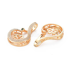 Brass Micro Pave Cubic Zirconia Peg Bails Pendants&nbsp;KK-S364-024