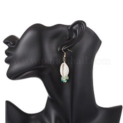 Natural Mixed Cowrie Shell Dangle Earrings&nbsp;EJEW-JE06858