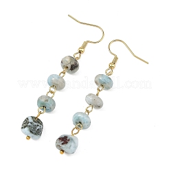 Natural Larimar Dangle Earrings&nbsp;EJEW-JE07529