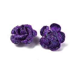 3D Rose Flower Baking Paint Aluminum Beads&nbsp;FIND-L019-01D