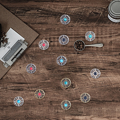 24Bag 12 Styles Alloy Synthetic Stone Beads Buttons&nbsp;BUTT-CP0001-17