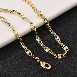Brass Oval Link Chain Bracelets for Women Men&nbsp;BJEW-F494-04G
