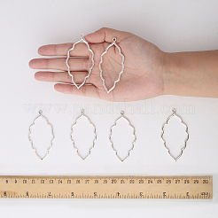 50Pcs Tibetan Style Alloy Open Back Bezel Big Pendants&nbsp;TIBE-CA0001-23