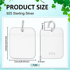 925 Sterling Silver Blank Charms&nbsp;STER-BC0003-80B