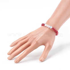 Round Acrylic Imitation Pearl Stretch Beaded Bracelets for Kids&nbsp;BJEW-JB05943