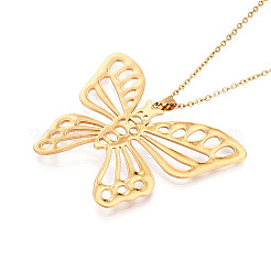 304 Stainless Steel Pendant Necklaces&nbsp;NJEW-T018-11G