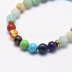 Natural Amazonite Braided Bead Bracelets&nbsp;BJEW-F276-G10