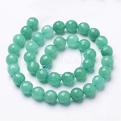 Natural White Jade Gemstone Bead Strands&nbsp;G-D610-10mm