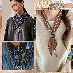 Flower Imitation Leather Scarf Clips&nbsp;AJEW-WH20001-16A-02