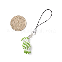 Glass Seed Beaded 3D Candy Pendant Decorations&nbsp;HJEW-MZ00386