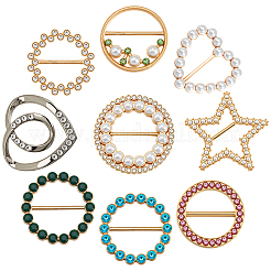 9Pcs 9 Styles Alloy Buckles&nbsp;AJEW-GF0011-32