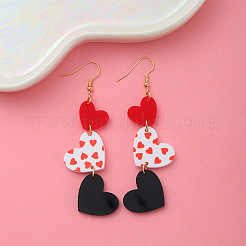 Valentine's Day Acrylic Dangle Earrings&nbsp;FS-WGDF3D1-02