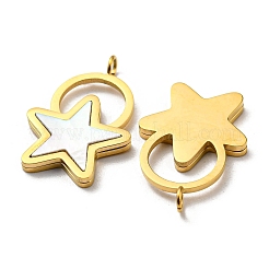 304 Stainless Steel Shell Pendants&nbsp;STAS-L022-013G