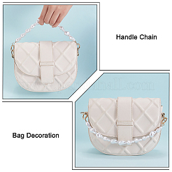 ABS Imitation Pearl Nugget Beaded Bag Handles&nbsp;FIND-PH0009-43