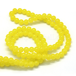 Baking Paint Imitation Jade Glass Round Bead Strands&nbsp;LS-DGLA-Q021-10mm-24