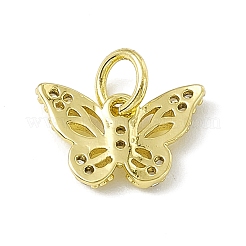 Brass Micro Pave Cubic Zirconia Charms&nbsp;ZIRC-F132-14G