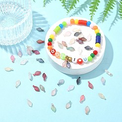 Acrylic Leaf Charms&nbsp;OACR-CJC0020-03