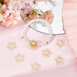 50Pcs Rack Plating 304 Stainless Steel Filigree Joiners&nbsp;STAS-BBC0002-48