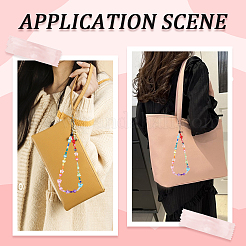 2Pcs Resin Beaded Mobile Phone Lanyard Wrist Strap&nbsp;HJEW-GF0001-47B