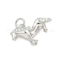 Brass Micro Pave Cubic Zirconia Pendants&nbsp;KK-C156-12P