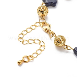 Star Synthetic Blue Goldstone Link Bracelets&nbsp;BJEW-JB08751