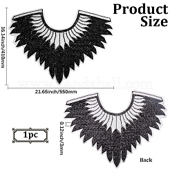 Polyester Glitter Computerized Embroidery Collar Trim&nbsp;DIY-WH20002-206A