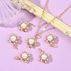 SHEGRACE Brass Pave Clear Cubic Zirconia Charms&nbsp;XGRQ4D928-663G