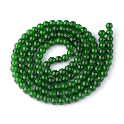 Imitation Jade Glass Beads Strands&nbsp;DGLA-S076-8mm-15-1