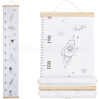 Space Theme Pattern Removable Height Chart for Kids&nbsp;AJEW-WH0165-72A-1