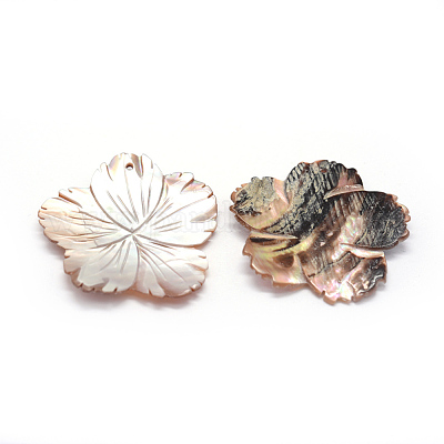 Undyed Shell Pendants&nbsp;SSHEL-E564-36A-1