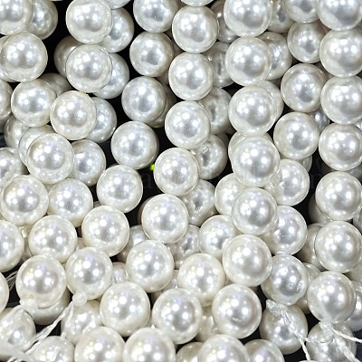 Shell Pearl Beads Strands&nbsp;BSHE-E008-8mm-12-1