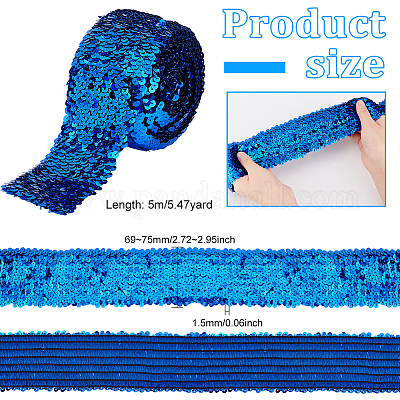 Plastic Paillette Elastic Beads&nbsp;OCOR-WH0077-45A-1