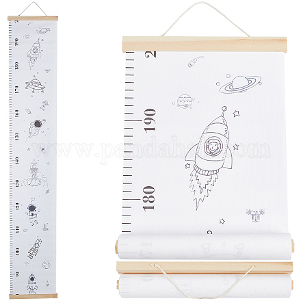 Space Theme Pattern Removable Height Chart for Kids AJEW-WH0165-72A-1