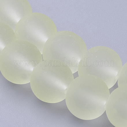 Baking Paint Transparent Glass Bead Strands GLAA-S031-10mm-23-1