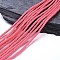 Flat Round Handmade Polymer Clay Bead Spacers, Salmon, 4x1mm, Hole: 1mm, about 380~400pcs/strand, 17.7 inch