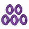Opaque Spray Painted Acrylic Linking Rings, Fluorescence, Quick Link Connectors, for Curb Chains Making, Unwelded, Twist, Purple, 29x20.5x6mm, Inner Diameter: 8x16mm