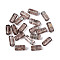 Picasso Transparent Glass Bugle Beads, Coconut Brown, 9x4.5mm, Hole: 1mm, about 1500pcs/pound