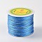 Round Polyester Braided Cords, with Metallic Thread, Cornflower Blue, 2mm, about 109.36 yards(100m)/roll